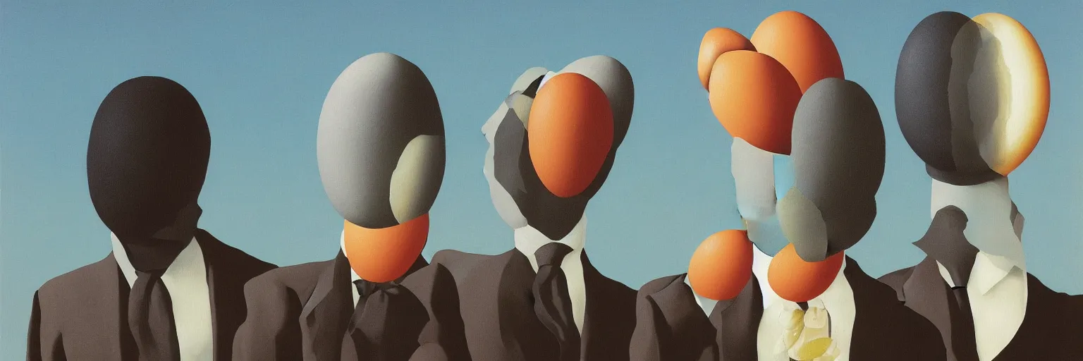 Image similar to egg painting magritte