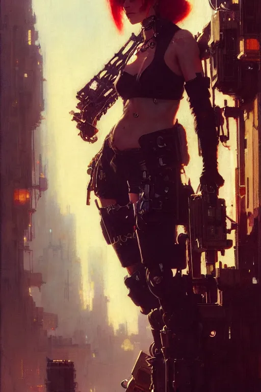 Image similar to full character portrait max mad cyberpunk, a future sniper girl character design, final fantasy face, painting by gaston bussiere, katsuya terada, nc wyeth, greg rutkowski, craig mullins, vermeer, trending on artstation, jeffery catherine jones