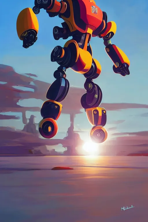 Image similar to metabots medabots medarotto medarot robot minimalist comics, behance hd by jesper ejsing, by rhads, makoto shinkai and lois van baarle, ilya kuvshinov, rossdraws global illumination ray tracing hdr radiating a glowing aura