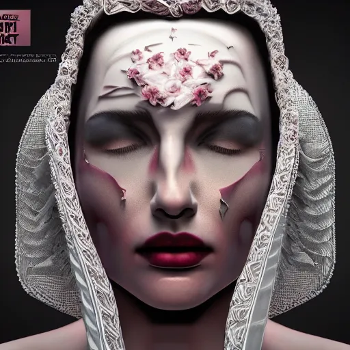 Image similar to queen of sorrow, 4 k, intricate, jaw dropping, gorgeous, surreal, octane render