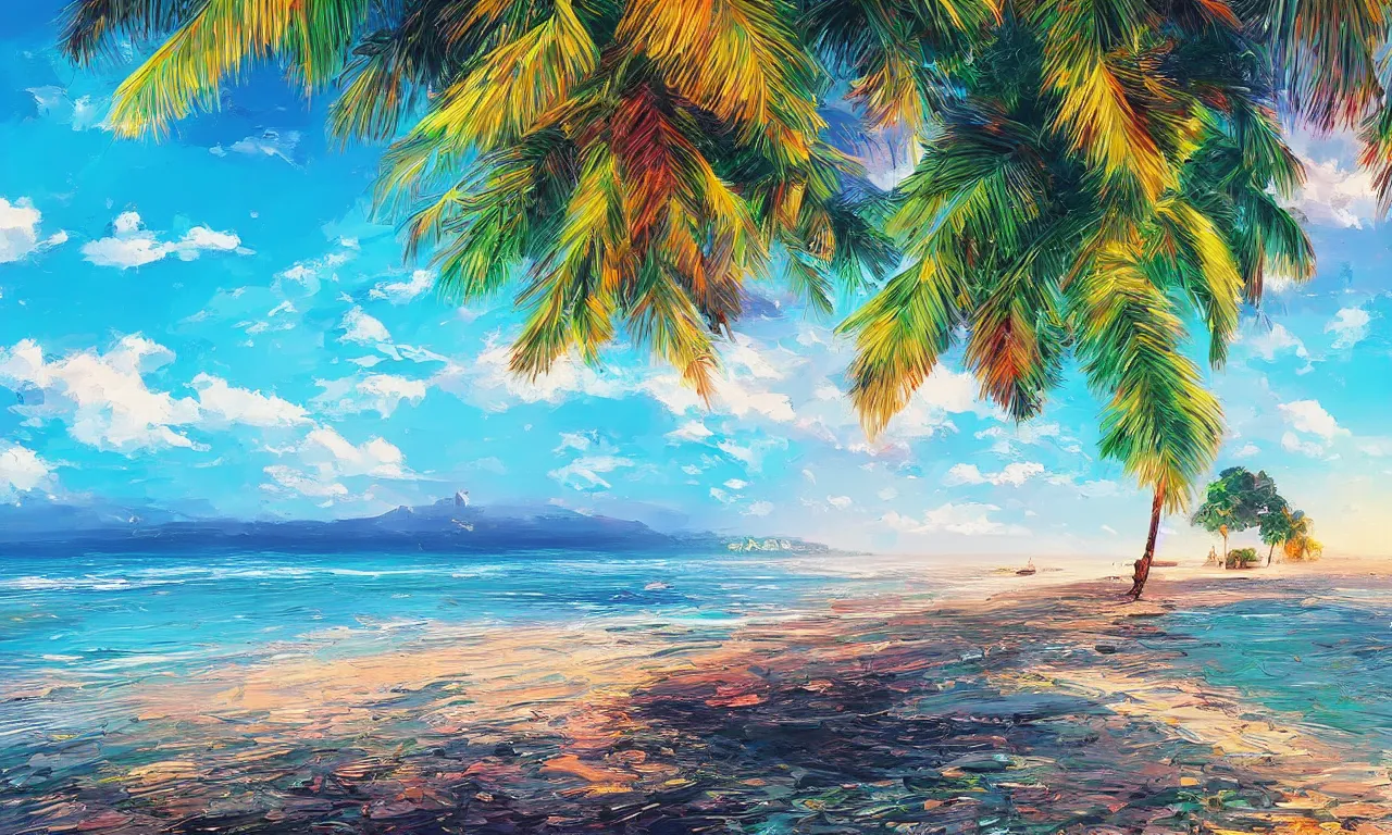 Image similar to paradise beach by alena aenami artworks in 4 k