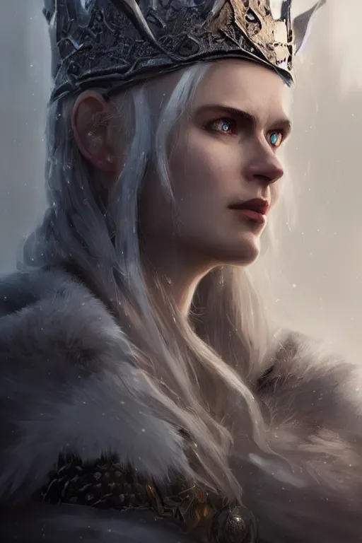 Prompt: portrait, ice viking queen, dramatic lighting, cinematic, establishing shot, extremly high detail, foto realistic, cinematic lighting, post processed, concept art, artstation, matte painting, style by eddie mendoza, raphael lacoste, alex ross