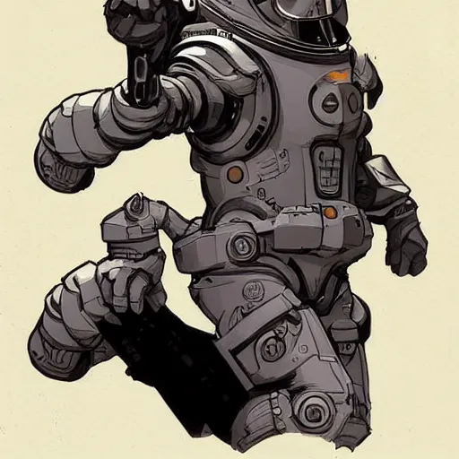 Prompt: character concept art, stylized art, space suit, sci - fi!!!!, mike mignola, trending on artstation