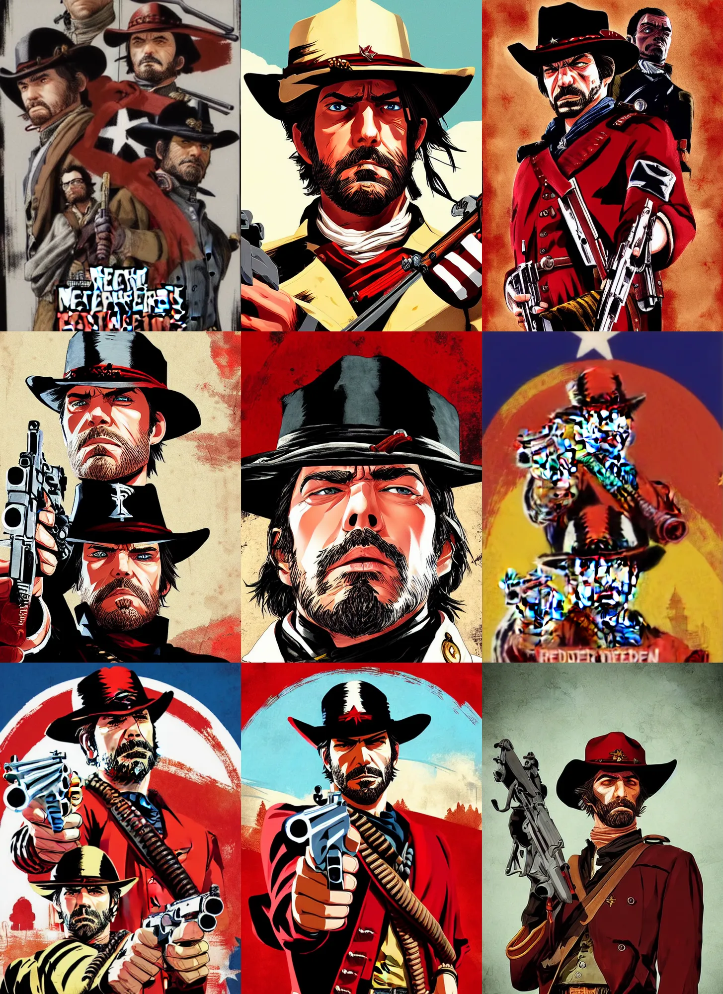 Prompt: master nd commander far side of the world red dead redemption art style, rockstar games art, semi - realistic anime, portrait, beautiful face, symmetrical face