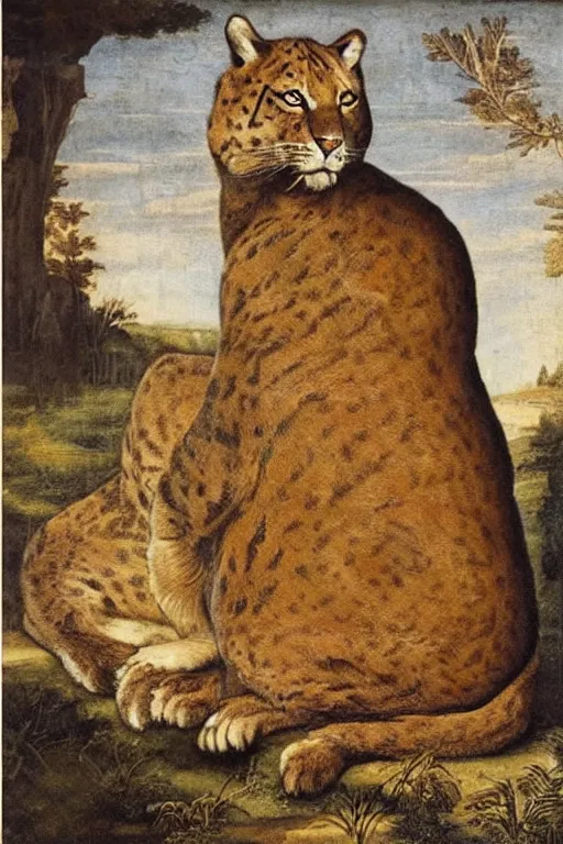 Image similar to big cat, renaissance