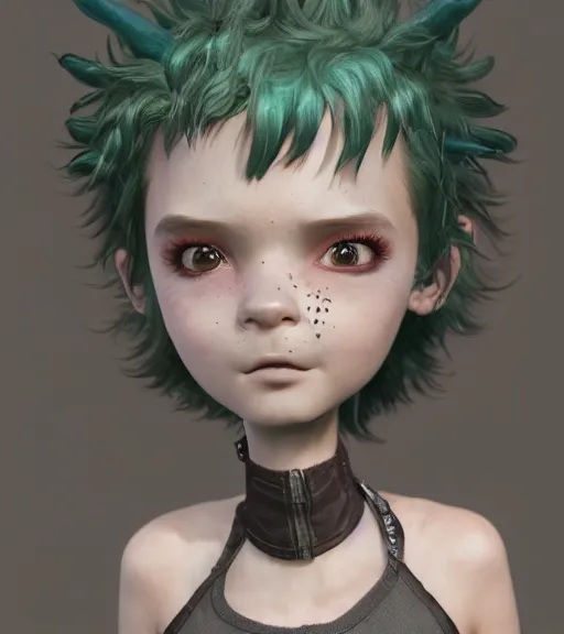 Prompt: an epic fantasy comic book style portrait painting of an extremely cute and adorable very tomboyish tomboy industrial goth dryad, character design by mark ryden and pixar and hayao miyazaki, unreal 5, daz, hyperrealistic, octane render, cosplay, rpg portrait, dynamic lighting, intricate detail, space vibrancy, cinematic