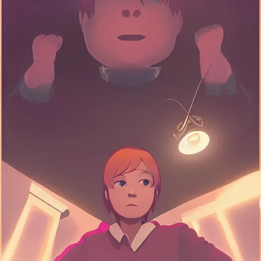 Image similar to M. Night Shyamalan as Malcolm Crowe in Sixth Sense, ambient lighting, 4k, anime key visual, lois van baarle, ilya kuvshinov, rossdraws, artstation