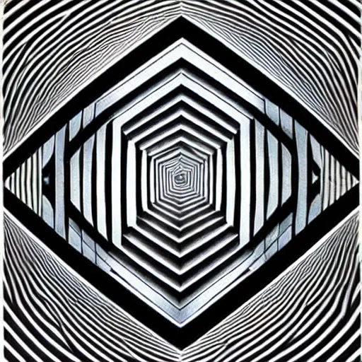 Image similar to optical illusion art, op art,