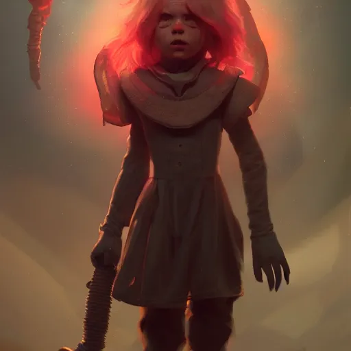 Image similar to little hellions, huggy wuggy from poppy playtime video game, fullbody, ultra high detailed, glowing lights, oil painting, greg rutkowski, charlie bowater, beeple, unreal 5, daz, hyperrealistic, octane render, rpg portrait, dynamic lighting, fantasy art, beautiful face