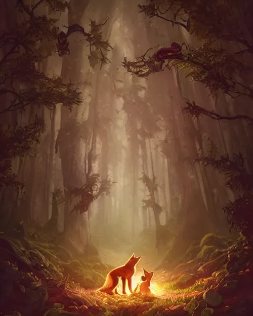 Image similar to Fox, Anthropomorphized, playing harp in magical forest, portrait, magic the gathering artwork, D&D, fantasy, cinematic lighting, centered, symmetrical, highly detailed, digital painting, artstation, concept art, smooth, sharp focus, illustration, volumetric lighting, epic Composition, 8k, art by Akihiko Yoshida and Greg Rutkowski and Craig Mullins, heroic pose, oil painting, cgsociety