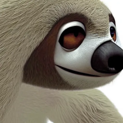 Image similar to sid the light - colored sloth with protruding eyes from ice age ( 2 0 0 2 )
