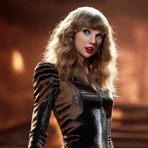 Image similar to taylor swift starring in the movie cats. imax, cinematic, 4 k