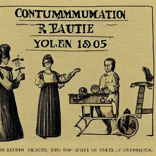 Image similar to symbolic representation of consumption from 1 8 0 0 s