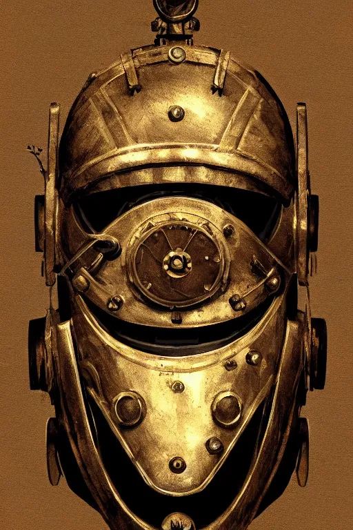 Image similar to steampunk helmet fantasy art mask robot ninja stylized digital illustration sharp focus, elegant intricate digital painting artstation concept art global illumination ray tracing advanced technology chaykin howard and campionpascale and cooke darwyn and davis jack