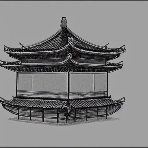 ancient chinese architecture drawing