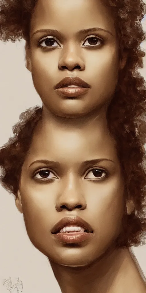 Prompt: gugu mbatha - raw, face, beauty, photorealistic, artstation