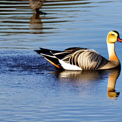 Prompt: duck killing goose