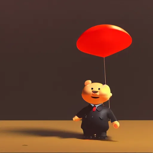 Image similar to little mr xi jinping by roger hargreaves and jim henson. octane render