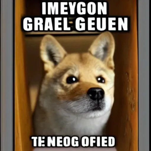 Image similar to doge trapped in mason jar funny meme