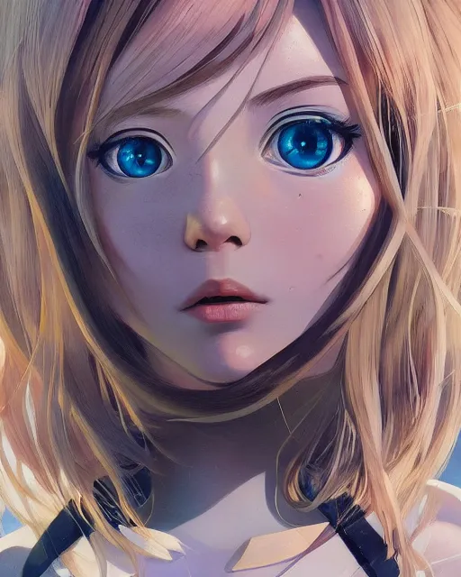 Image similar to portrait anime space cadet girl cute - fine - face, pretty face, realistic shaded perfect face, fine details. anime. realistic shaded lighting by ilya kuvshinov giuseppe dangelico pino and michael garmash and rob rey, iamag premiere, aaaa achievement collection, elegant freckles, fabulous, eyes open in wonder by ilya kuvshinov, cgsociety