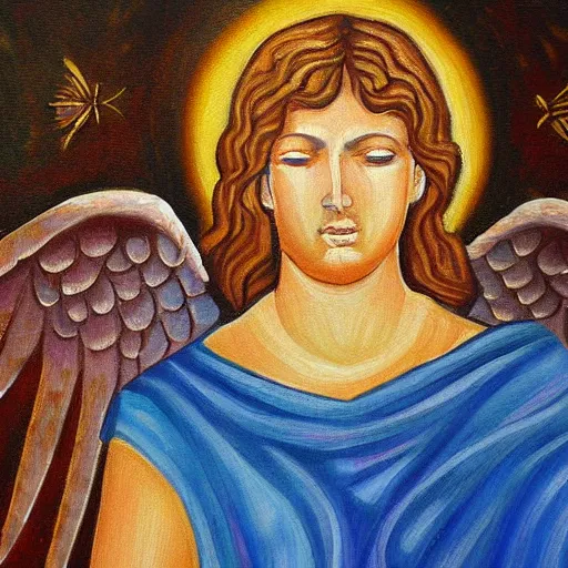 Prompt: biblically accurate angel, painting