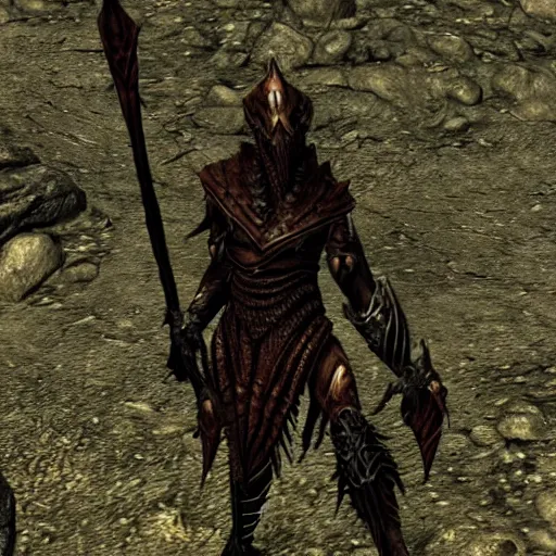 Prompt: miraak from skyrim as a playable character in wasteland 2