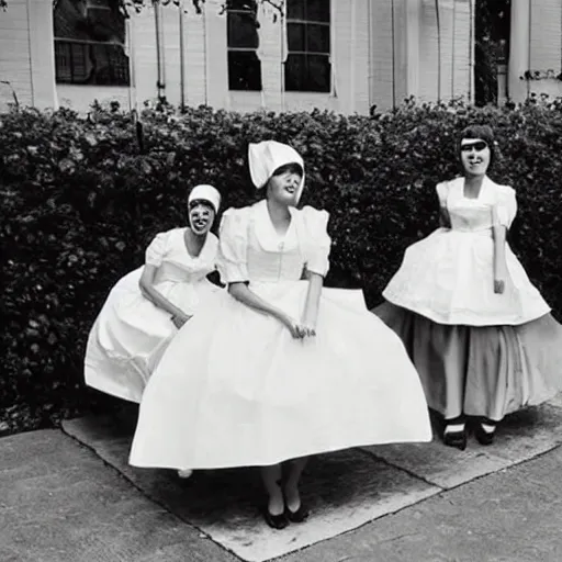 Image similar to maids wearing plastic dresses