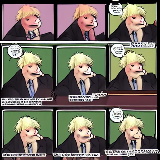 Prompt: boris johnson in the style of furry, trending on furaffinity