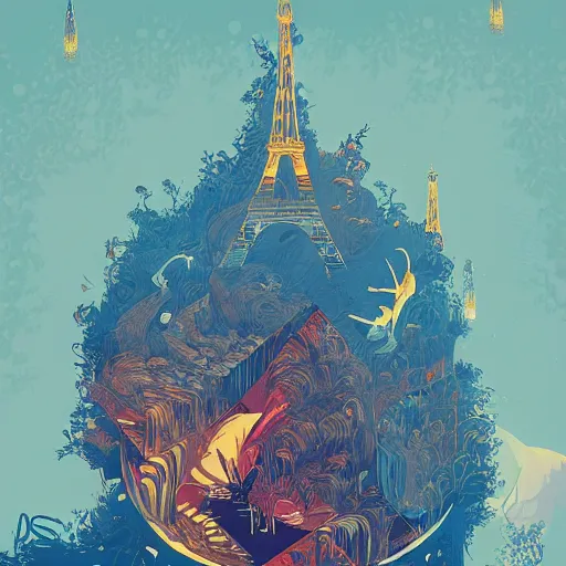 Prompt: france illustration by lliam brazier, petros afshar, peter mohrbacher, victo ngai