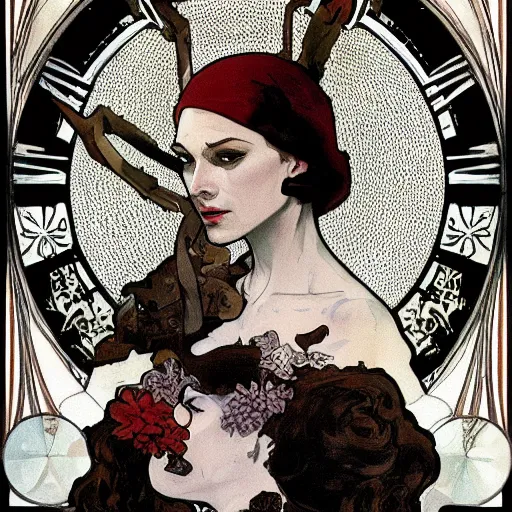 Image similar to daredevil portrait and costume designs, intricate, elegant, highly detailed, digital painting, smooth, sharp focus, illustration, art by alphonse mucha