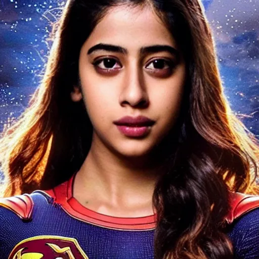 Image similar to artwork of janhvi kapoor as supergirl