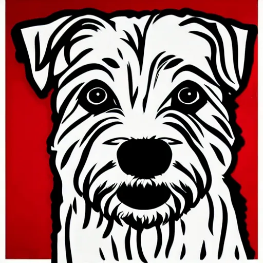 Image similar to pop art of a westie