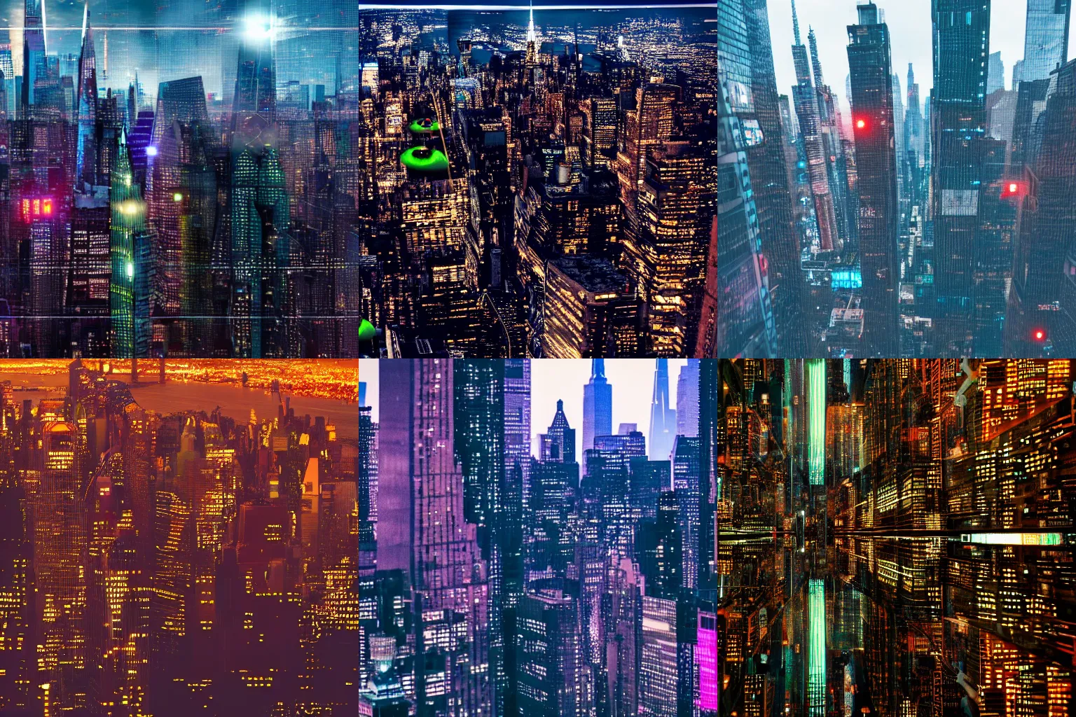 Prompt: ufos taking over cyberpunk new york city 8 k