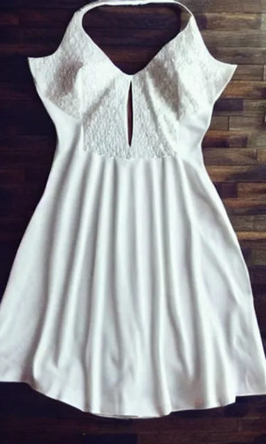 Image similar to a beautiful white summer dress, concept image, concept art, symmetry, trending on pintrest