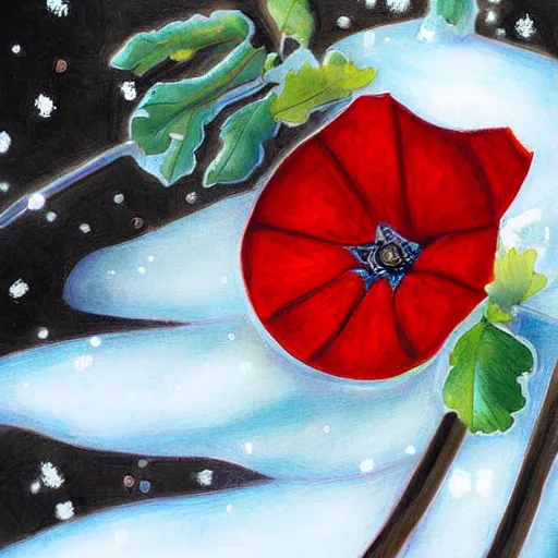 Image similar to winter opium, art by sandra pelser