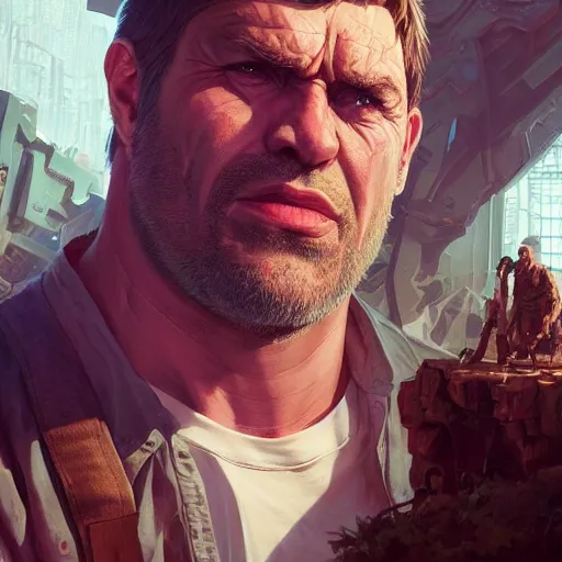 Image similar to highly detailed portrait venong hulk gta v, stephen bliss, unreal engine, fantasy art by greg rutkowski, loish, rhads, ferdinand knab, makoto shinkai and lois van baarle, ilya kuvshinov, rossdraws, tom bagshaw, global illumination, radiant light, detailed and intricate environment