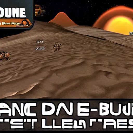 Image similar to dune battle for arrakis multiplayer in the style of ben fiquet