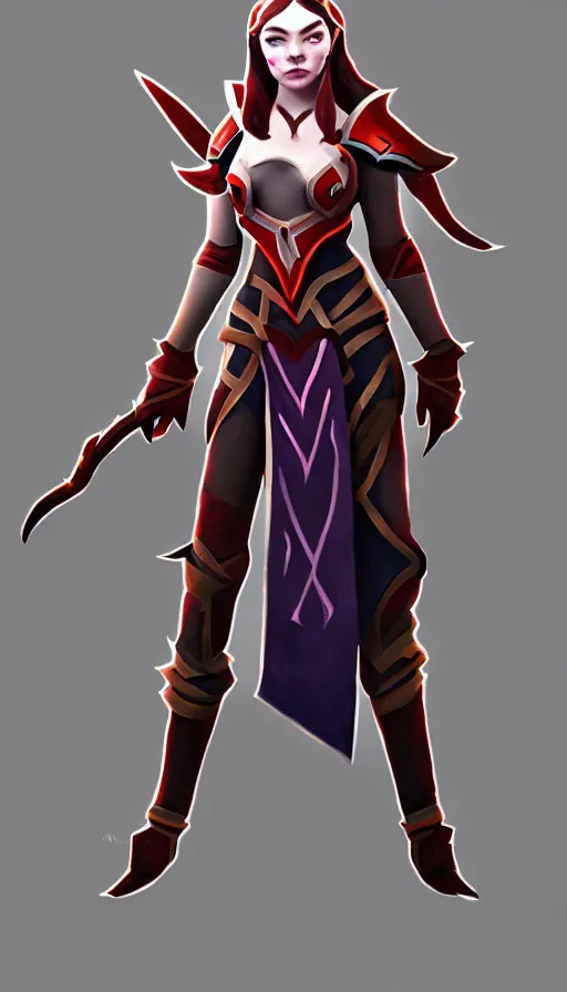 Image similar to anya taylor - joy as dota 2 game character, symmetrical, dota 2 gameplay, artstation trending, sense of awe