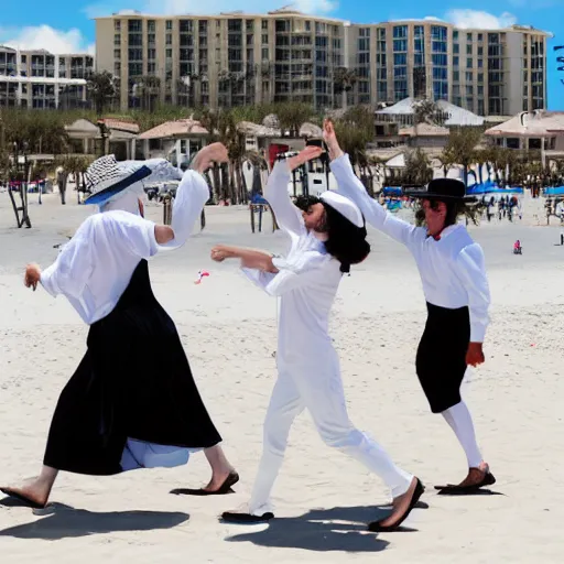 Image similar to hasidic jews in daytona beach during a spring break video