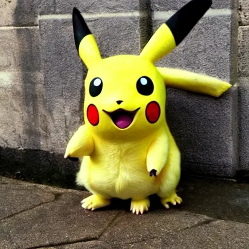 Image similar to a photo of real life pikachu