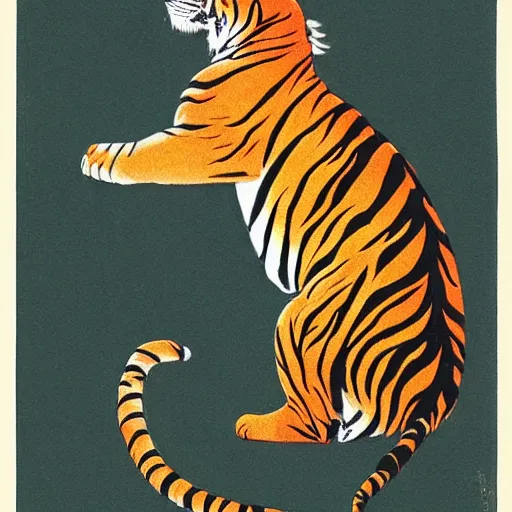 Image similar to [ origami tiger ] by moebius, norman rockwell, frank frazetta, and syd mead