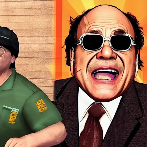 danny devito in gta san andreas, ps2 screenshot