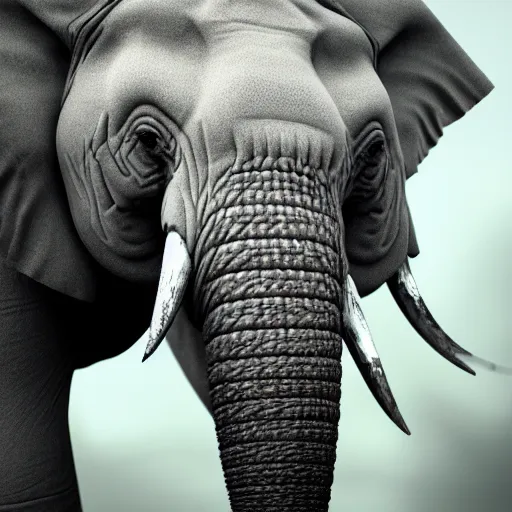 Image similar to a photo of an elephant with tiger fur, 8k,ultra realistic details, octane,