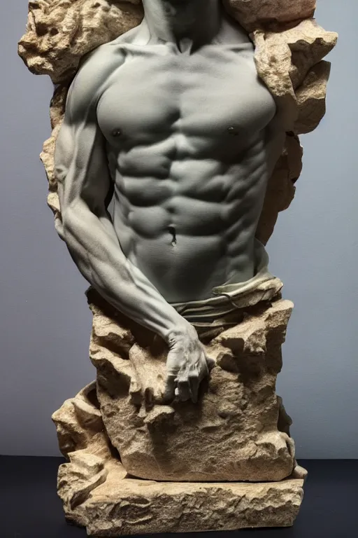 Prompt: an ultradetailed marble sculpture of the statue of david wearing glowing neon slotted 1 9 8 0 s glasses, masterpiece, 8 k, art by greg rutkowski and albert bierstadt