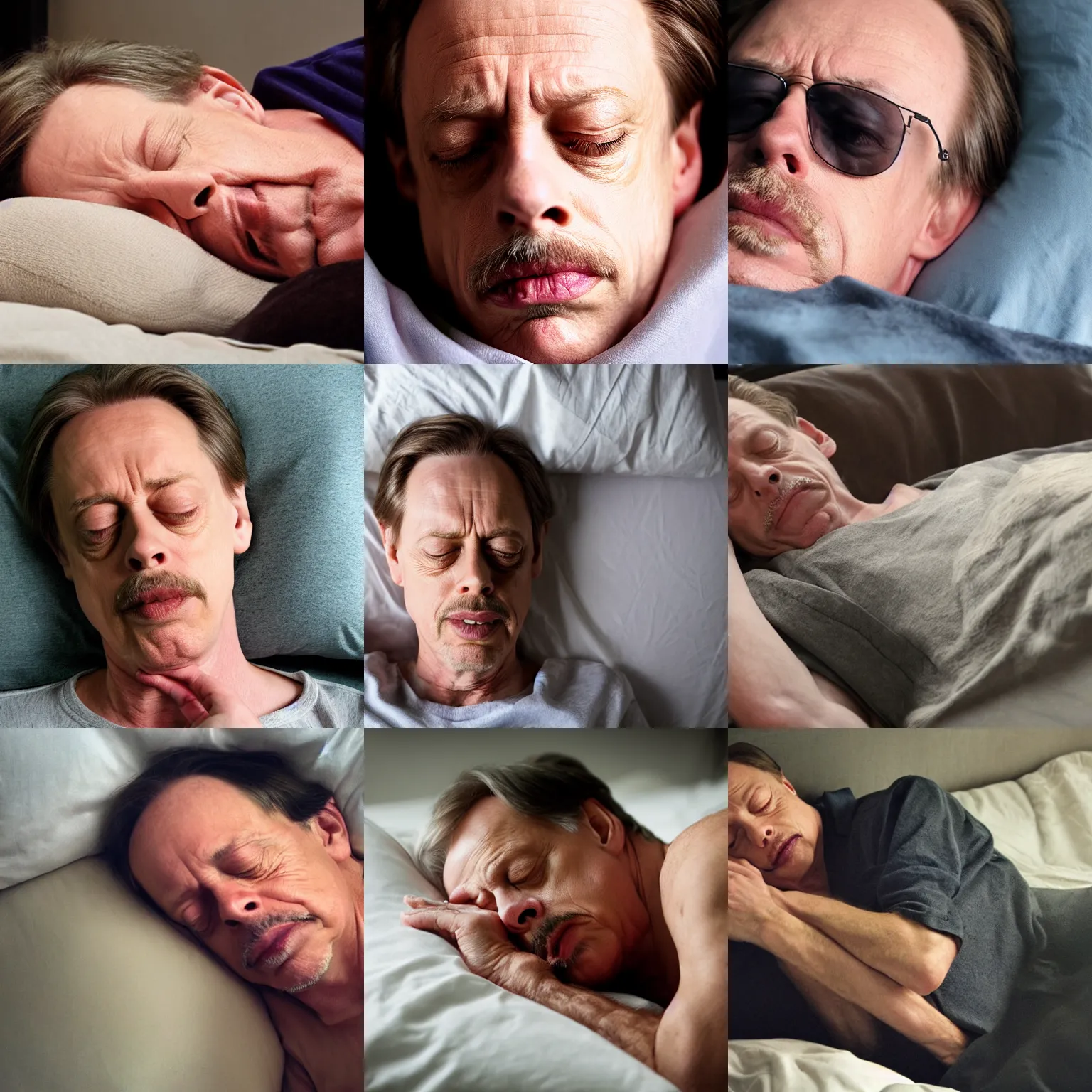 Image similar to Steve Buscemi sleeping peacefully