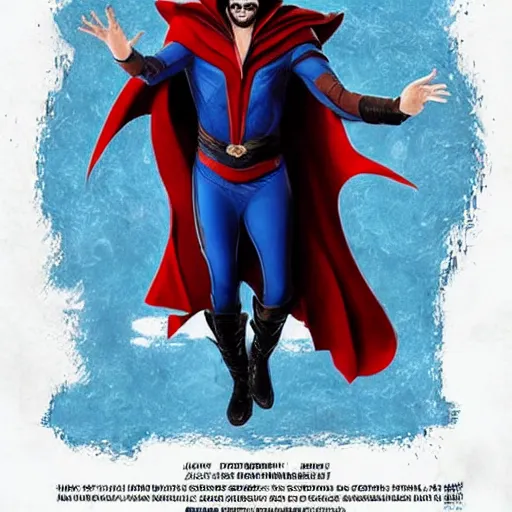 Prompt: “borat as dr strange, poster, highly detailed, dynamic poster, marvel, sci-fi, super heroes, concept art, borat, Sacha Baron Cohen”