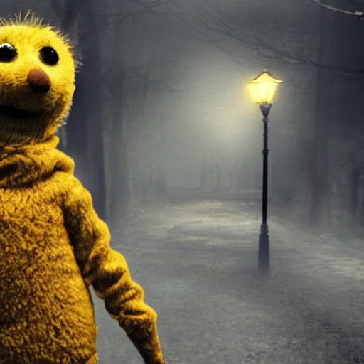 Image similar to Flat Eric talking a walk in Silent Hill