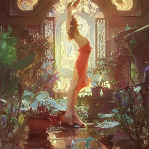 Image similar to Shuffles by Stanley Artgerm Lau, greg rutkowski, thomas kindkade, alphonse mucha, loish, norman Rockwel