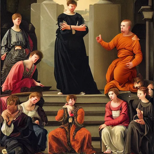 Image similar to portrait of yung lean renaissance style painting