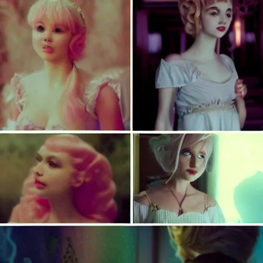 Image similar to Princess Peach pixie dream girl in an A24 film aesthetic!!!